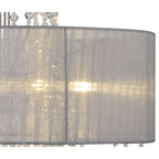 IL31748/GY Freida Pendant Grey Shade 6 Light E14 Polished Chrome/Crystal