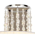 IL31746 Freida Wall Lamp White Shade 2 Light E14 Polished Chrome/Crystal