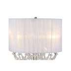 IL31749 Freida Table Lamp White Shade 3 Light E14 Polished Chrome/Crystal