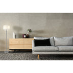 IL31762 Freida Floor Lamp White Shade 3 Light E14 Polished Chrome/Crystal