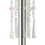 IL31762 Freida Floor Lamp White Shade 3 Light E14 Polished Chrome/Crystal