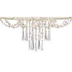 IL31747 Freida Semi Flush White Shade 6 Light E14 Polished Chrome/Crystal