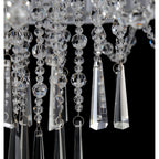 IL31747 Freida Semi Flush White Shade 6 Light E14 Polished Chrome/Crystal