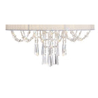IL31748 Freida Pendant White Shade 6 Light E14 Polished Chrome/Crystal