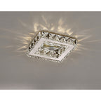 IL30837CH Galaxy GU10 Square Downlight 1 Light Polished Chrome/Crystal Cut Out: 60mm