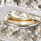 IL30837CH Galaxy GU10 Square Downlight 1 Light Polished Chrome/Crystal Cut Out: 60mm