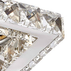 IL30837CH Galaxy GU10 Square Downlight 1 Light Polished Chrome/Crystal Cut Out: 60mm