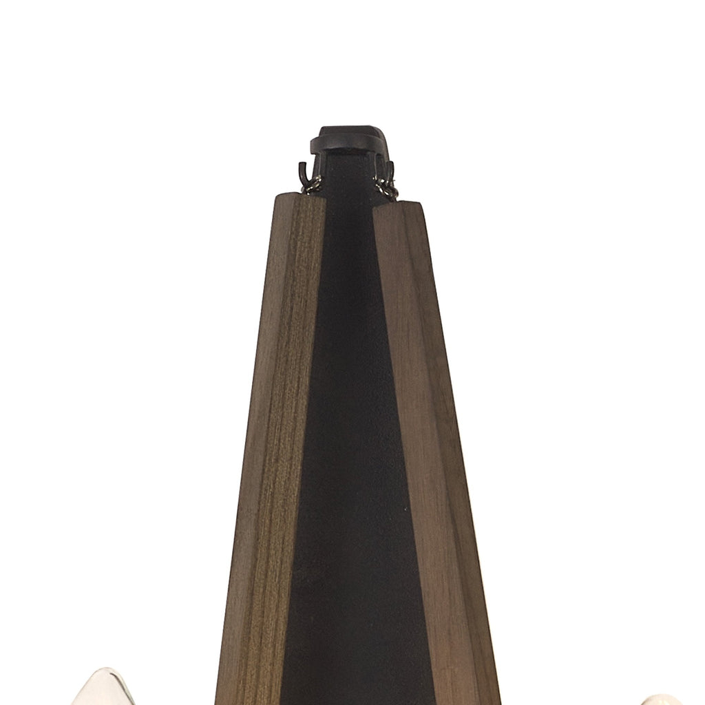 IL32680 Hilton Wall Lamp 2 Light E14 Satin Black/Dark Grey Wood