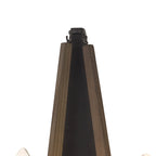 IL32680 Hilton Wall Lamp 2 Light E14 Satin Black/Dark Grey Wood