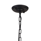 IL32681 Hilton Tetragonal Pendant 3 Light E14 Satin Black/Dark Grey Wood