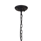 IL32684 Hilton Octagonal Pendant 8 Light E14 Satin Black/Dark Grey Wood