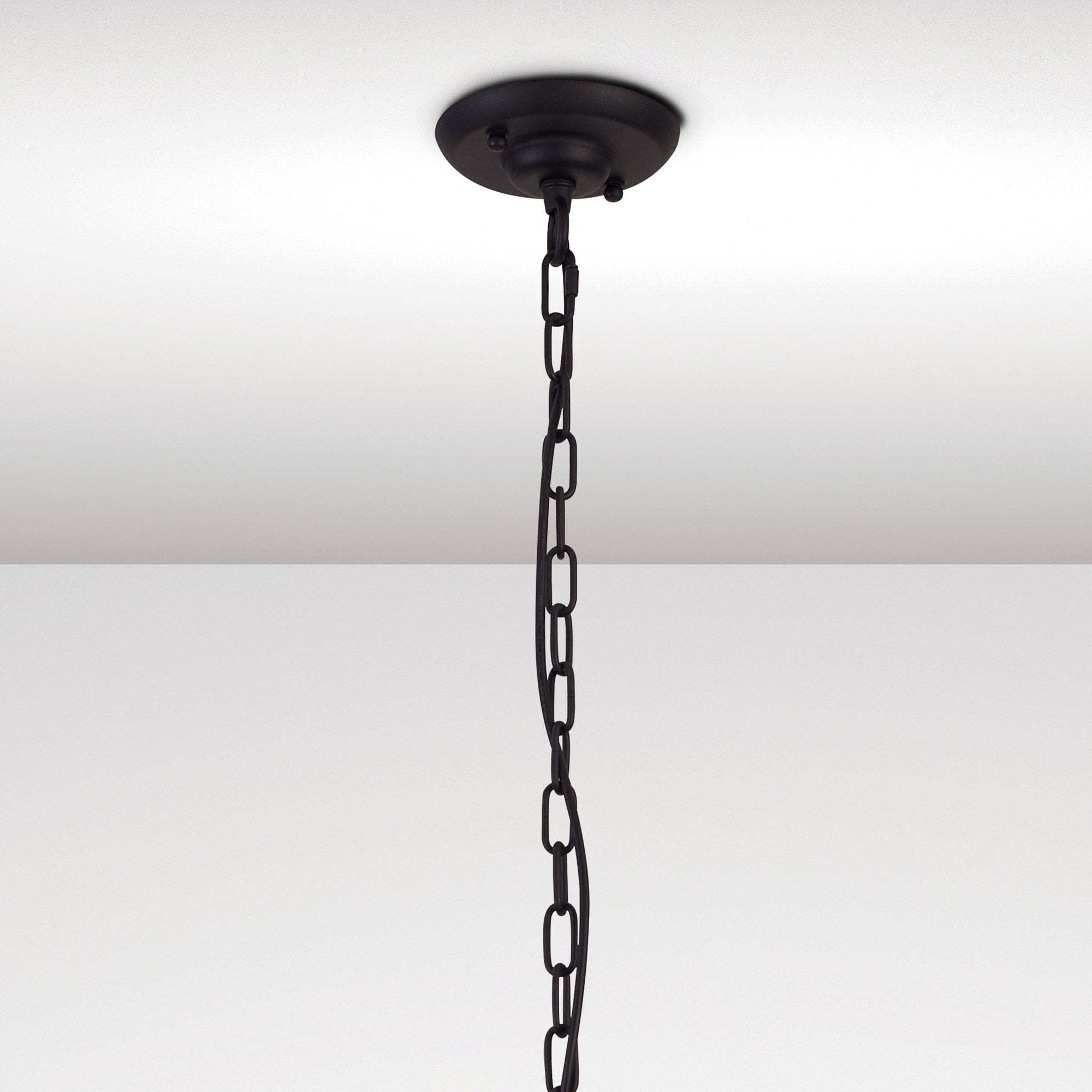 IL32684 Hilton Octagonal Pendant 8 Light E14 Satin Black/Dark Grey Wood