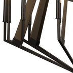 IL32685 Hilton 2 Tier Pendant 18 Light E14 Satin Black/Dark Grey Wood