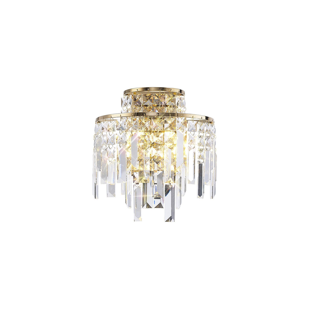 IL31810 Maddison Wall Lamp 2 Light G9 French Gold/Crystal