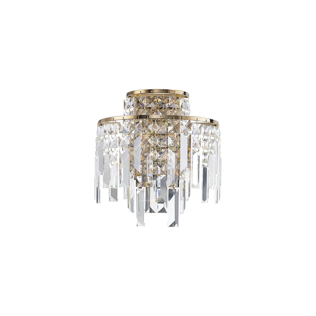IL31810 Maddison Wall Lamp 2 Light G9 French Gold/Crystal