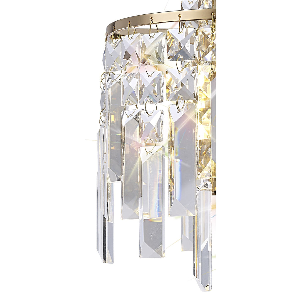 IL31810 Maddison Wall Lamp 2 Light G9 French Gold/Crystal
