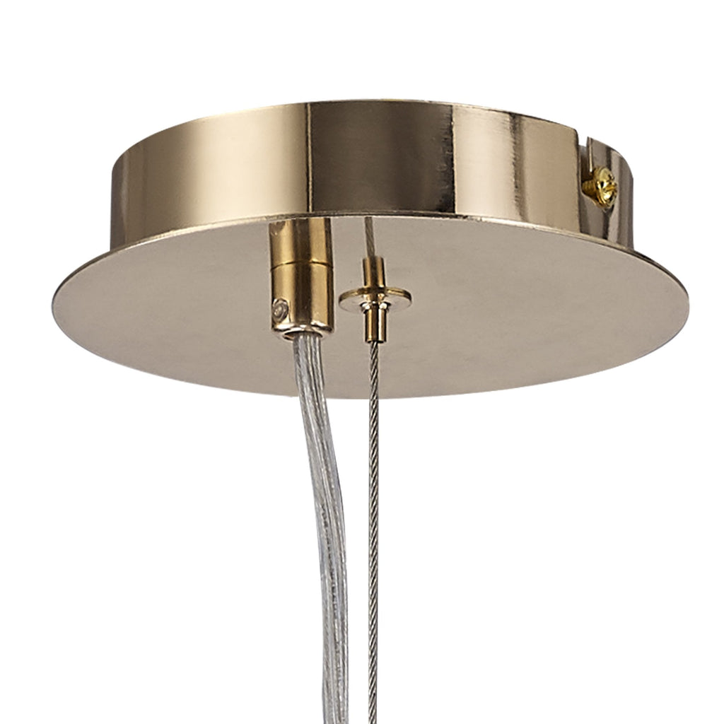 IL31813 Maddison Pendant Cylinder 2 Light G9 French Gold/Crystal (S)