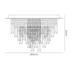 IL31811 Maddison Ceiling Round 6 Light G9 French Gold/Crystal