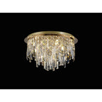 IL31811 Maddison Ceiling Round 6 Light G9 French Gold/Crystal
