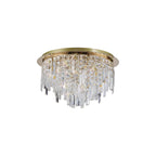 IL31811 Maddison Ceiling Round 6 Light G9 French Gold/Crystal