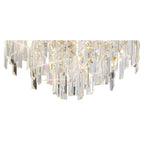 IL31811 Maddison Ceiling Round 6 Light G9 French Gold/Crystal
