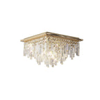 IL31812 Maddison Ceiling Square 6 Light G9 French Gold/Crystal