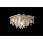 IL31812 Maddison Ceiling Square 6 Light G9 French Gold/Crystal