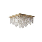 IL31812 Maddison Ceiling Square 6 Light G9 French Gold/Crystal