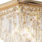 IL31812 Maddison Ceiling Square 6 Light G9 French Gold/Crystal