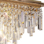 IL31812 Maddison Ceiling Square 6 Light G9 French Gold/Crystal