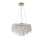 IL31814 Maddison Pendant Round 6 Light G9 French Gold/Crystal