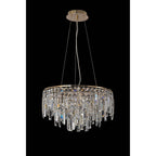 IL31814 Maddison Pendant Round 6 Light G9 French Gold/Crystal
