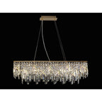 IL31815 Maddison Pendant Linear 6 Light G9 French Gold/Crystal