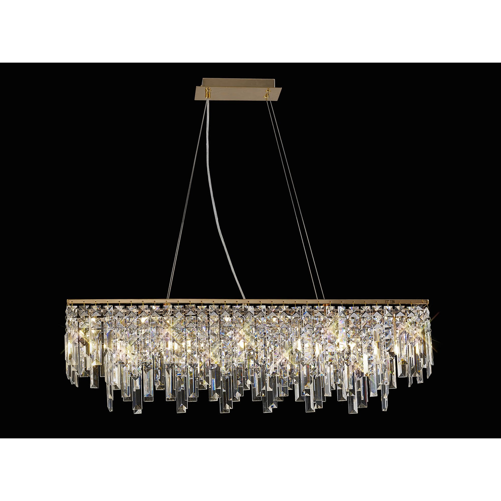 IL31815 Maddison Pendant Linear 6 Light G9 French Gold/Crystal
