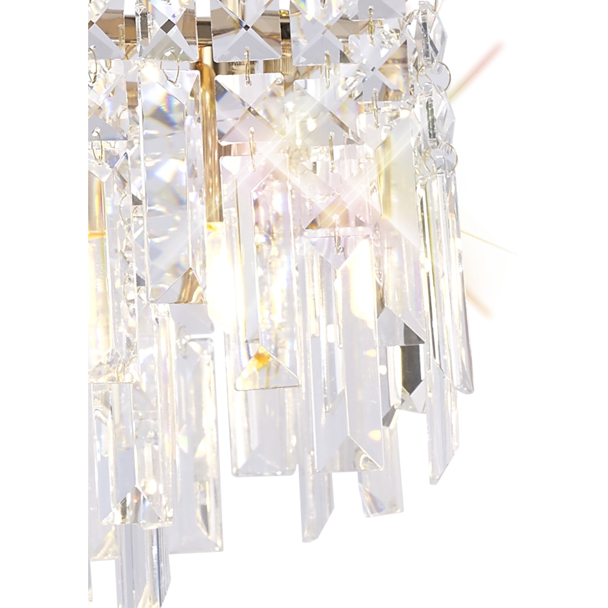 IL31815 Maddison Pendant Linear 6 Light G9 French Gold/Crystal