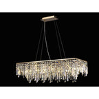 IL31815 Maddison Pendant Linear 6 Light G9 French Gold/Crystal