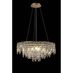 IL31816 Maddison Pendant Round 8 Light G9 French Gold/Crystal