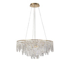 IL31816 Maddison Pendant Round 8 Light G9 French Gold/Crystal