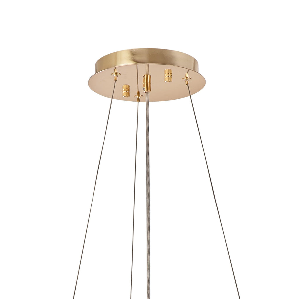 IL31816 Maddison Pendant Round 8 Light G9 French Gold/Crystal