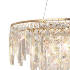 IL31816 Maddison Pendant Round 8 Light G9 French Gold/Crystal