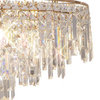 IL31816 Maddison Pendant Round 8 Light G9 French Gold/Crystal
