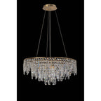 IL31816 Maddison Pendant Round 8 Light G9 French Gold/Crystal