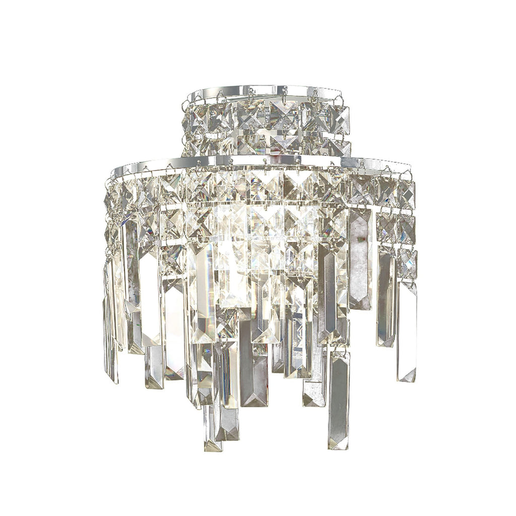 IL30250/IP Maddison Bathroom Wall Lamp 2 Light G9 Polished Chrome/Crystal