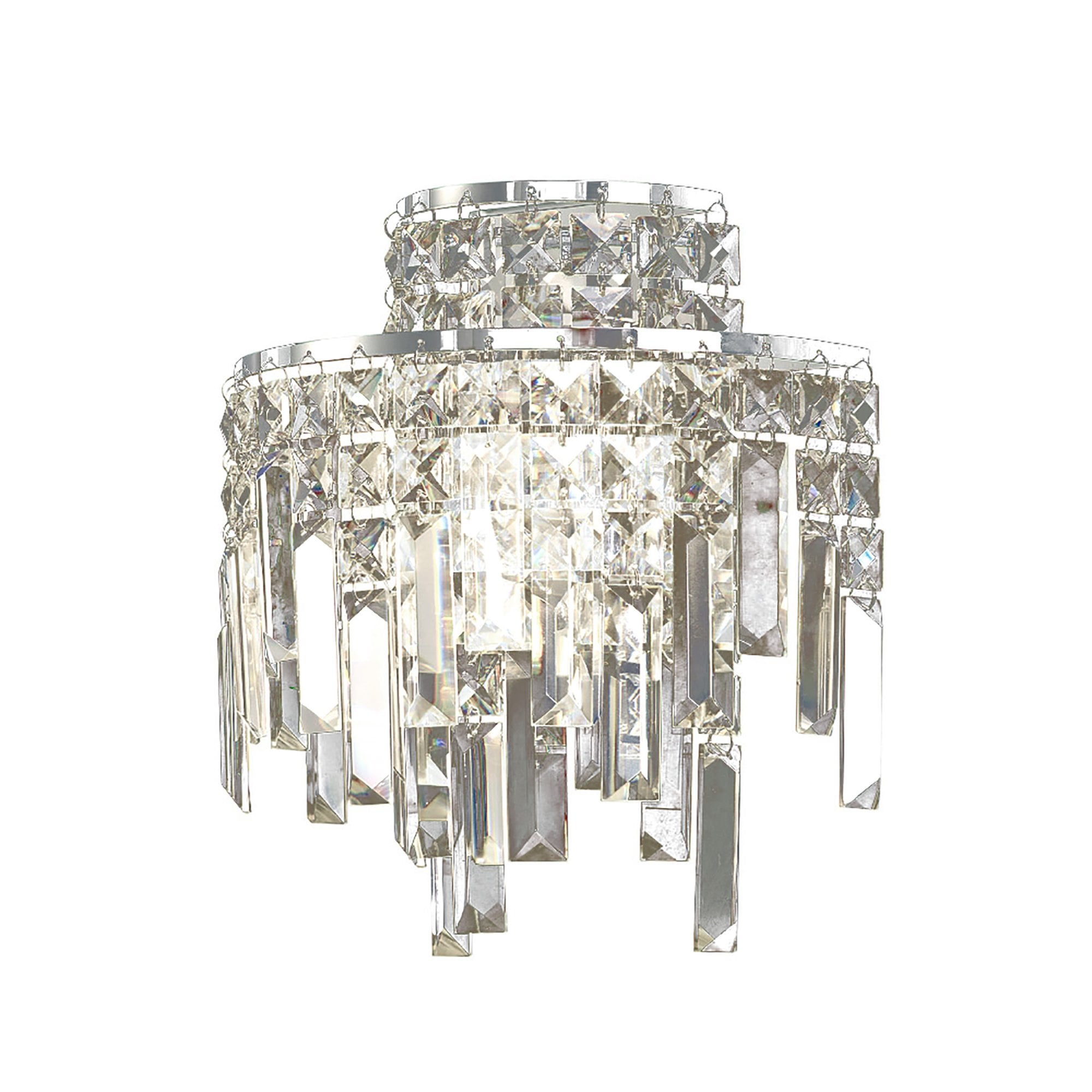IL30250/IP Maddison Bathroom Wall Lamp 2 Light G9 Polished Chrome/Crystal