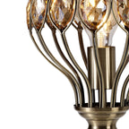 IL31574 Marisa Table Lamp 1 Light E27 Antique Brass/Amber Crystal