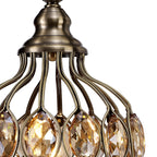 IL31574 Marisa Table Lamp 1 Light E27 Antique Brass/Amber Crystal