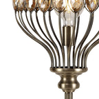 IL31575 Marisa Floor Lamp 1 Light E27 Antique Brass/Amber Crystal