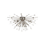 IL32909PN Noon Semi Flush 6 Light E14 Polished Nickel/Clear Glass
