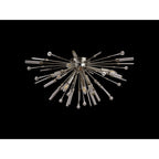 IL32909PN Noon Semi Flush 6 Light E14 Polished Nickel/Clear Glass