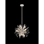 IL32830PN Noon Pendant 9 Light E14 Polished Nickel/Clear Glass